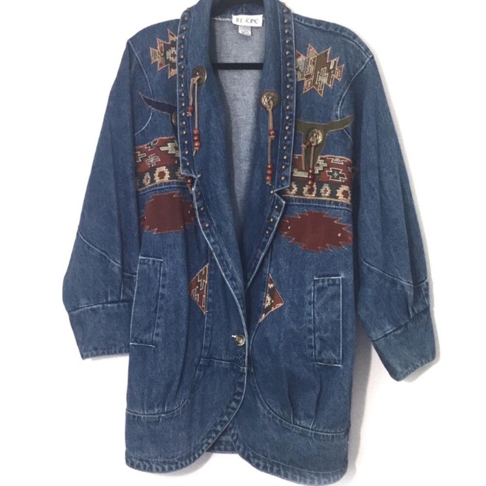 ICING | Vintage Southwestern Oversize Denim Jacket